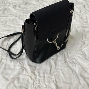 Black backpack purse